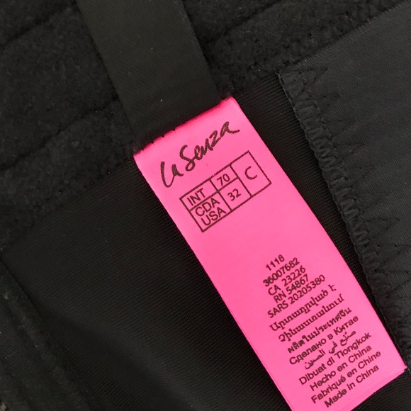 La SENZA Black Velvet Bustier Crop top Bra 32C/34B - Picture 8 of 8